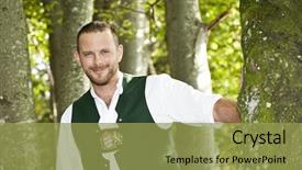  Presentation with free traditional - Presentation theme consisting of antique free - image of a traditional bavarian background and a yellow colored foreground