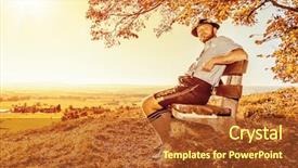  Presentation with nature - Audience pleasing presentation theme consisting of antique free - traditional bavarian man backdrop and a  colored foreground
