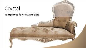  Presentation with rich - PPT theme having antique furniture - beautiful and rich couch background and a white colored foreground