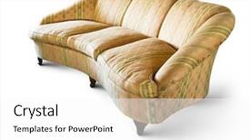  Presentation with old style vintage postcard - Slides consisting of antique furniture - stylish vintage sofa isolated background and a white colored foreground