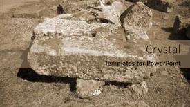  Presentation with ghost - Slides consisting of antique-ghost-town-hierapolis background and a coral colored foreground