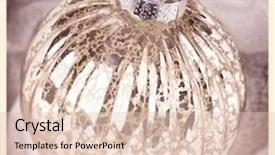  Presentation with tissue - Beautiful PPT theme featuring retro effect faded toned - antique glass christmas tree bauble backdrop and a lemonade colored foreground