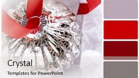  Presentation with tissue paper - Beautiful PPT layouts featuring red ribbon and nestle backdrop and a light gray colored foreground