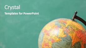  Presentation with dark blue world globe space - PPT layouts having antique globe with copy space background and a  colored foreground