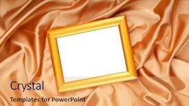  Presentation with satin - Cool new presentation theme with antique gold - picture frames on the color backdrop and a  colored foreground