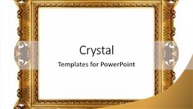  Presentation with gold frame - Colorful slide deck enhanced with antique gold frame isolated backdrop and a white colored foreground