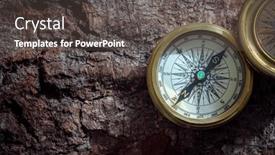  Presentation with compass - Slide deck featuring antique-golden-compass-on-wood background and a dark gray colored foreground