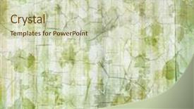  Presentation with linen - Beautiful PPT theme featuring antique green flowered cracked linen background backdrop and a soft green colored foreground