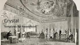  Presentation with antique - Audience pleasing slide deck consisting of disderi's parlour reception room backdrop and a light gray colored foreground