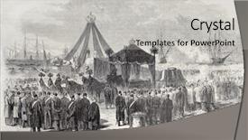  Presentation with mexico - Slides with antique illustration of arrival background and a light gray colored foreground