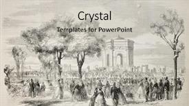  Presentation with festival music - Amazing PPT theme having antique illustration of military musicians backdrop and a light gray colored foreground