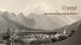  Presentation with antique - Amazing slide deck having antique illustration of monte bianco backdrop and a lemonade colored foreground