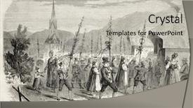  Presentation with palm sunday - PPT layouts with antique illustration of palm sunday background and a light gray colored foreground