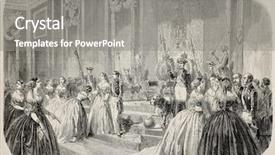  Presentation with queen - Amazing slides having antique illustration of queen backdrop and a  colored foreground