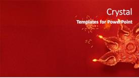  Presentation with red banner - PPT layouts with antique-indian-lamp-and-kumkum background and a crimson colored foreground