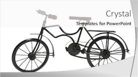  Presentation with antique - Slide deck having antique-isolated-metal-bicycle-over background and a white colored foreground