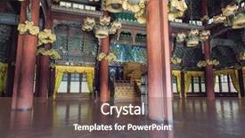  Presentation with throne - Beautiful presentation theme featuring antique kings throne at injeongjeon backdrop and a tawny brown colored foreground