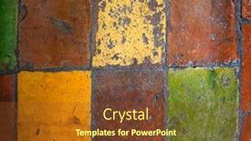  Presentation with estate - Colorful slide set enhanced with antique-kitchen-floor backdrop and a tawny brown colored foreground