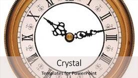  Presentation with clock face - Theme featuring  background and a  colored foreground.