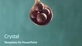  Presentation with filter - Amazing presentation theme having antique metal baby spoon with ripe blue berries on it over a blue background studio shot toned with a vintage retro instagram filter app action or effect backdrop and a ocean colored foreground