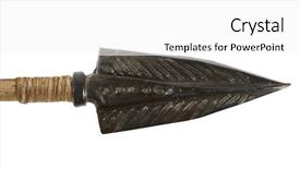  Presentation with genghis khan - Colorful presentation enhanced with antique old arrowhead the army backdrop and a white colored foreground