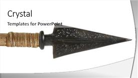  Presentation with genghis khan - Audience pleasing presentation theme consisting of antique old arrowhead the army backdrop and a white colored foreground