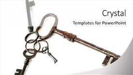  Presentation with old fashioned - Theme enhanced with antique old fashioned key background and a white colored foreground