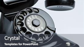  Presentation with antique - Amazing PPT layouts having antique old retro phone backdrop and a dark gray colored foreground