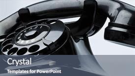  Presentation with old telephone - Cool new slide deck with antique old retro telephone backdrop and a ocean colored foreground