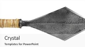  Presentation with antique - PPT theme consisting of antique old silver arrowhead isolated background and a white colored foreground
