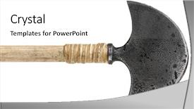  Presentation with antique - Theme with antique old silver arrowhead isolated background and a white colored foreground