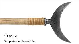  Presentation with antique - Presentation theme having antique old silver arrowhead isolated background and a white colored foreground