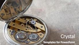  Presentation with antique - Audience pleasing slide deck consisting of antique pocket watches with visible backdrop and a gray colored foreground