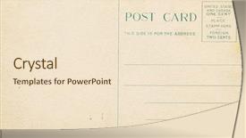  Presentation with postcard - PPT theme consisting of antique postcard from early 1900 background and a lemonade colored foreground