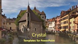  Presentation with prison - Presentation with antique prison in annecy town background and a tawny brown colored foreground