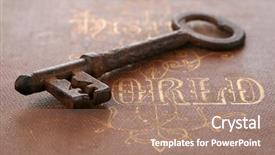  Presentation with world history - Colorful PPT layouts enhanced with antique skeleton key backdrop and a coral colored foreground