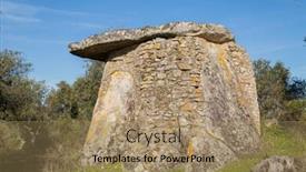  Presentation with antique house - Presentation design featuring antique-stone-shepherd-house-ruins background and a coral colored foreground