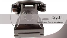  Presentation with old white antique frame - Audience pleasing presentation consisting of antique telephone isolated on white backdrop and a light gray colored foreground