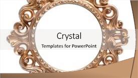  Presentation with circle - Presentation design having antique things - circle frame background and a light gray colored foreground