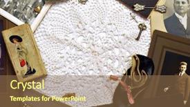  Presentation with frame - Slides consisting of antique things - frame made of family heirlooms background and a tawny brown colored foreground