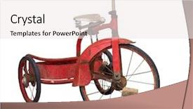  Presentation with antique - Slides consisting of antique things - old tricycle background and a white colored foreground