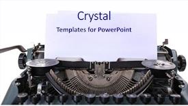  Presentation with vintage antique retro terrestrial globe - Colorful slides enhanced with antique typewriter vintage typewriter machine backdrop and a sky blue colored foreground