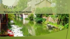  Presentation with antique france - PPT theme enhanced with antique-village-in-france-europe background and a mint green colored foreground