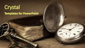  Presentation with vintage antique pocket watch vintage - Audience pleasing slides consisting of antique - vintage grunge still life backdrop and a tawny brown colored foreground