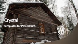  Presentation with antique house - PPT layouts having antique wooden barn house background and a wine colored foreground