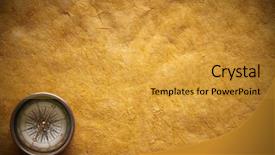  Presentation with close up view of the compass on old paper - Cool new presentation with antique world - close up view backdrop and a  colored foreground