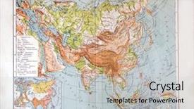  Presentation with map - Cool new PPT theme with antique world - opened map-book backdrop and a light gray colored foreground