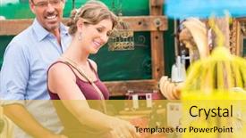  Presentation with flea - Slides having antiques at flea market background and a yellow colored foreground