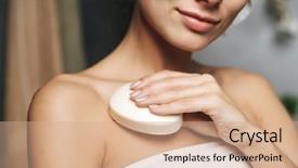  Presentation with antiseptic - Colorful theme enhanced with antiseptic - close up of a healthy backdrop and a coral colored foreground