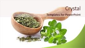 Presentation with antiseptic - PPT layouts having antiseptic - oregano fresh and dry background and a lemonade colored foreground